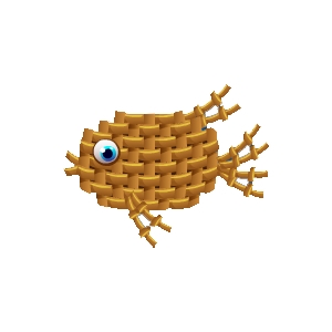 Wicker Basket Fish